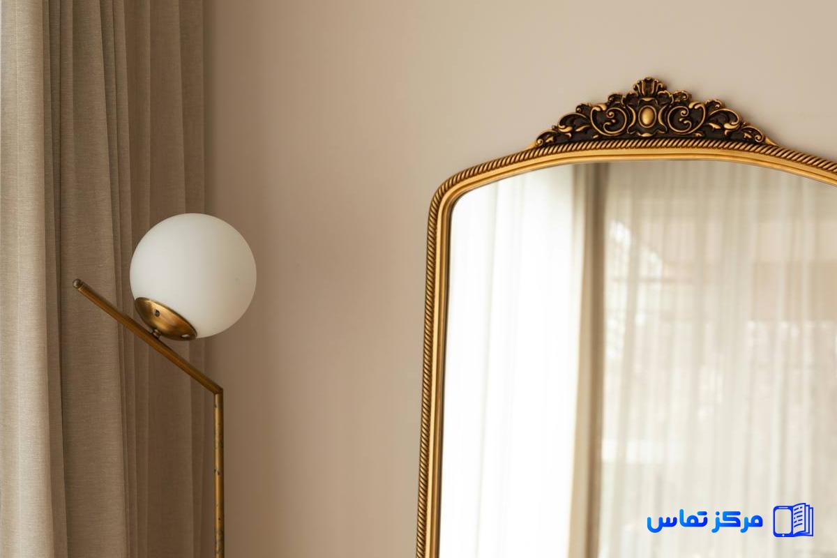 آینه قدی تمام چوب پایه دار